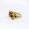 Bague 48 Bague animalière en or jaune 18 carats, tourmaline et calcédoines 58 Facettes 27300