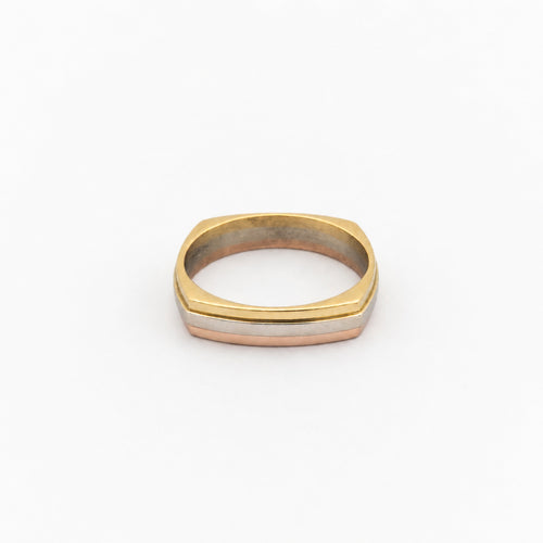 Bague 55 Alliance en trois ors 18 carats 58 Facettes 29789