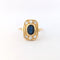 Bague 58 Bague Art déco en or jaune, saphir et diamants 58 Facettes 31192