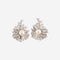 Boucles d'oreilles Boucheron - Boucles d’oreilles fleur en platine, perles et diamants 58 Facettes 22831