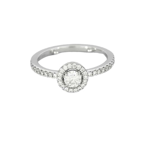 Bague 46.5 Messika Joy - Bague solitaire 0,20 ct en or blanc et diamants 58 Facettes CHOL1276