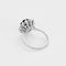 Bague 52.5 Bague marguerite en or blanc 18K, saphir 1,10 ct et diamants 58 Facettes DIE1840