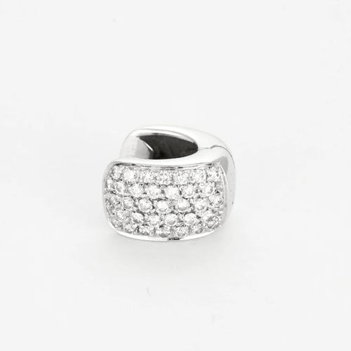 Boucles d'oreilles Boucles d'oreilles en or blanc 18 carats et diamants 0,45 ct 58 Facettes GU192