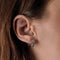 Boucles d'oreilles Boucles d'oreilles anneaux en or blanc 18K et diamants 58 Facettes ALE5012X2