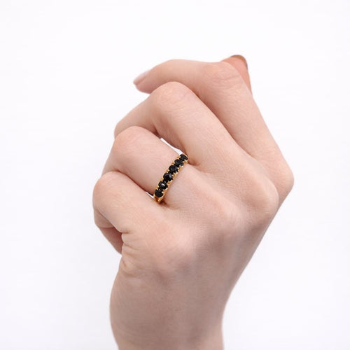 Bague 59 Bague demi-tour en or jaune 18 carats et saphirs 58 Facettes 33773
