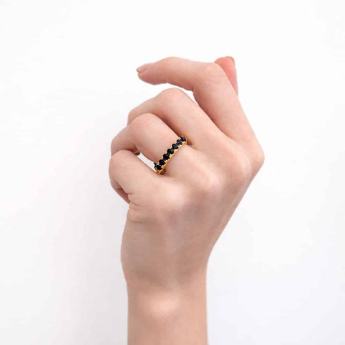 Bague 59 Bague demi-tour en or jaune 18 carats et saphirs 58 Facettes 33773