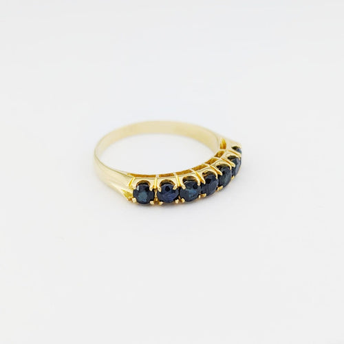 Bague 59 Bague demi-tour en or jaune 18 carats et saphirs 58 Facettes 33773