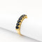Bague 59 Bague demi-tour en or jaune 18 carats et saphirs 58 Facettes 33773
