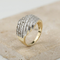 Bague 57 Ring en or jaune 585 avec diamants 58 Facettes 2184