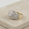 Bague 57 Ring en or jaune 585 avec diamants 58 Facettes 2184