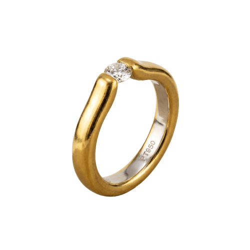 Bague 53 Platin - Bague tension avec solitaire en diamant 58 Facettes 2090