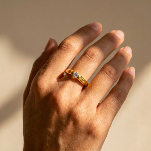 Bague 53 Platin - Bague tension avec solitaire en diamant 58 Facettes 2090