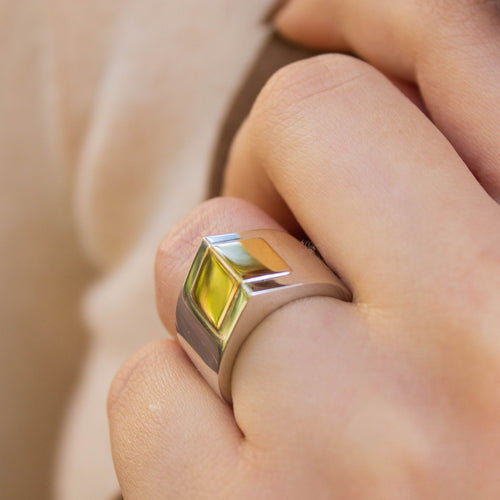 Bague 55 Dinh Van - Bague Deux ors en or blanc et or jaune 58 Facettes 20553