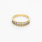 Bague 53 Demi-alliance en or jaune et diamants 58 Facettes 32182