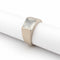 Bague 53 Cartier Tank - Bague en or blanc et pierre de lune 58 Facettes 32677