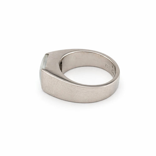 Bague 53 Cartier Tank - Bague en or blanc et pierre de lune 58 Facettes 32677