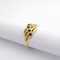 Bague 53 Bague entrelacs en or jaune 18 carats et saphirs bleus 58 Facettes 34677