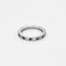 Bague 53 Alliance américaine en or gris 750 sertie de diamants et saphirs 58 Facettes NAR0073