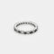 Bague 53 Alliance américaine en or gris 750 sertie de diamants et saphirs 58 Facettes NAR0073