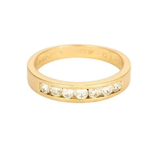 Bague 56 Alliance - Bague en or jaune 18K et diamants 0,56 ct 58 Facettes SAI0364