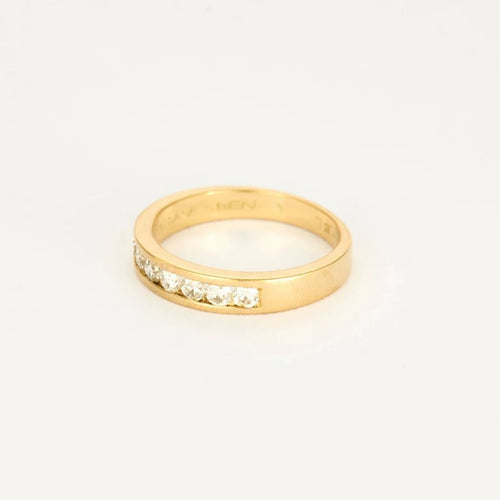 Bague 56 Alliance - Bague en or jaune 18K et diamants 0,56 ct 58 Facettes SAI0364