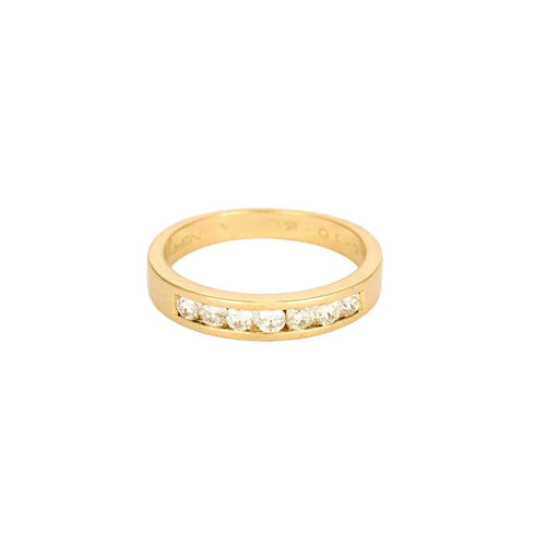 Bague 56 Alliance - Bague en or jaune 18K et diamants 0,56 ct 58 Facettes SAI0364
