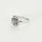 Bague 49.5 Bague marguerite en or blanc, saphir étoilé 2,20 ct et diamants 58 Facettes DINA0039