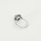 Bague 49.5 Bague marguerite en or blanc, saphir étoilé 2,20 ct et diamants 58 Facettes DINA0039