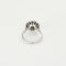 Bague 49.5 Bague marguerite en or blanc, saphir étoilé 2,20 ct et diamants 58 Facettes DINA0039