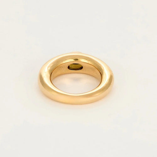Bague 51.5 Chaumet Vintage - Bague jonc en or jaune et cabochon de saphir 58 Facettes PAL3488X4