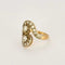 Bague 53 Bague Toi & Moi en or jaune et gris avec diamants 58 Facettes LOR3526