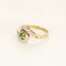 Bague 56.5 Bague en or jaune et gris 18K avec topaze et diamants 58 Facettes ROD3526