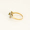 Bague 56.5 Bague en or jaune et gris 18K avec topaze et diamants 58 Facettes ROD3526