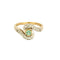 Bague 56.5 Bague en or jaune et gris 18K avec topaze et diamants 58 Facettes ROD3526