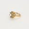 Bague 51 Bague rétro en or rose, platine et diamants 58 Facettes ALE42612