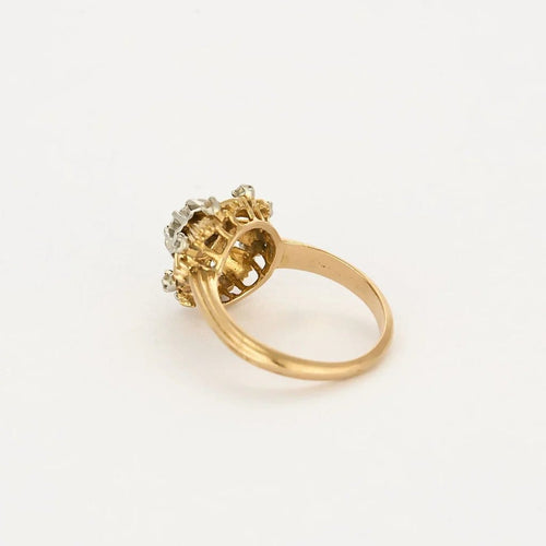 Bague 51 Bague rétro en or rose, platine et diamants 58 Facettes ALE42612