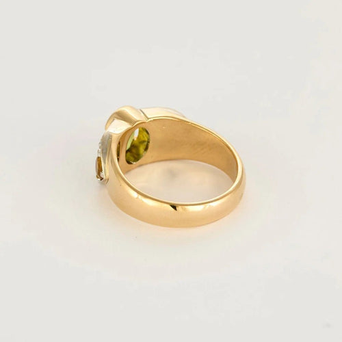 Bague 56 Bague en or jaune, péridot et citrines 58 Facettes MON0771