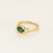 Bague 50.5 Bague en or jaune 18K avec émeraude 0,45 ct et diamants 58 Facettes COMP0989