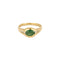 Bague 50.5 Bague en or jaune 18K avec émeraude 0,45 ct et diamants 58 Facettes COMP0989