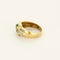 Bague 54 Bague en or jaune et or gris 18 carats avec émeraude et diamants 58 Facettes EPI1313
