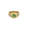 Bague 54 Bague en or jaune et or gris 18 carats avec émeraude et diamants 58 Facettes EPI1313