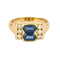 Bague 54.5 Bague en or jaune 18K avec saphirs et diamants 58 Facettes SMA0067