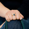 Bague 54.5 Bague en or jaune 18K - Saphirs et diamants 58 Facettes SMA0067