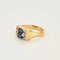 Bague 54.5 Bague en or jaune 18K avec saphirs et diamants 58 Facettes SMA0067