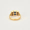 Bague 54.5 Bague en or jaune 18K - Saphirs et diamants 58 Facettes SMA0067