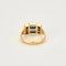Bague 54.5 Bague en or jaune 18K avec saphirs et diamants 58 Facettes SMA0067