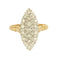 Bague 57 Bague marquise en or jaune et or blanc 18K sertie de diamants 58 Facettes MONTG0047
