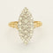 Bague 57 Bague marquise en or jaune et or blanc 18K sertie de diamants 58 Facettes MONTG0047