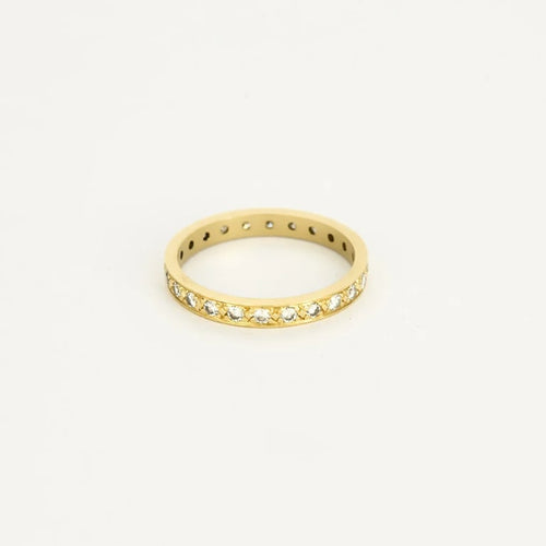 Bague 58.5 Alliance américaine en or jaune, diamants 1,20 cts 58 Facettes TOU1500X2