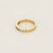 Bague 53.5 Demi-alliance - Bague en or jaune 18K et diamants princesse 58 Facettes SQU3662X2